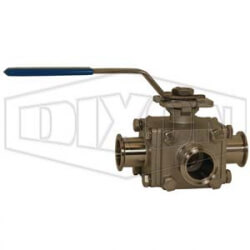 3-way Multi-port Sanitary Stainless Steel Ball Valve BV3SSTF100C-A